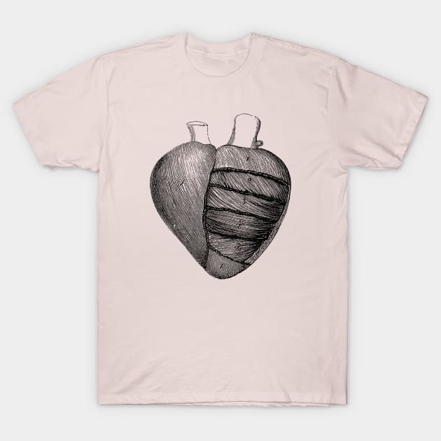 Heart Diagram - Vintage Anatomy T-Shirt by Vintage Anatomy Prints